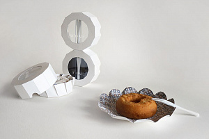 Контейнерная концепция упаковки пончиков D'ONE от дизайнера Джиару Лин