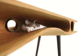 Стол с лабиринтом для кошек
